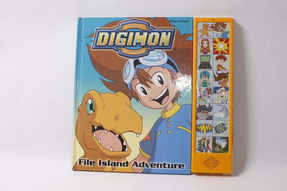 Digimon File Island Adventure Sound Book (2000) Picture Book, Vintage, Hardcover